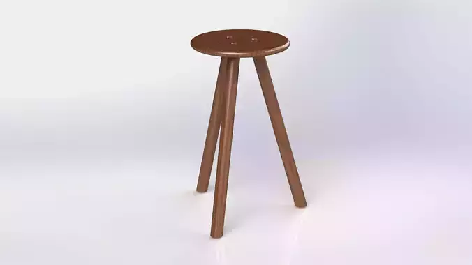 STOOL wooden with two legs