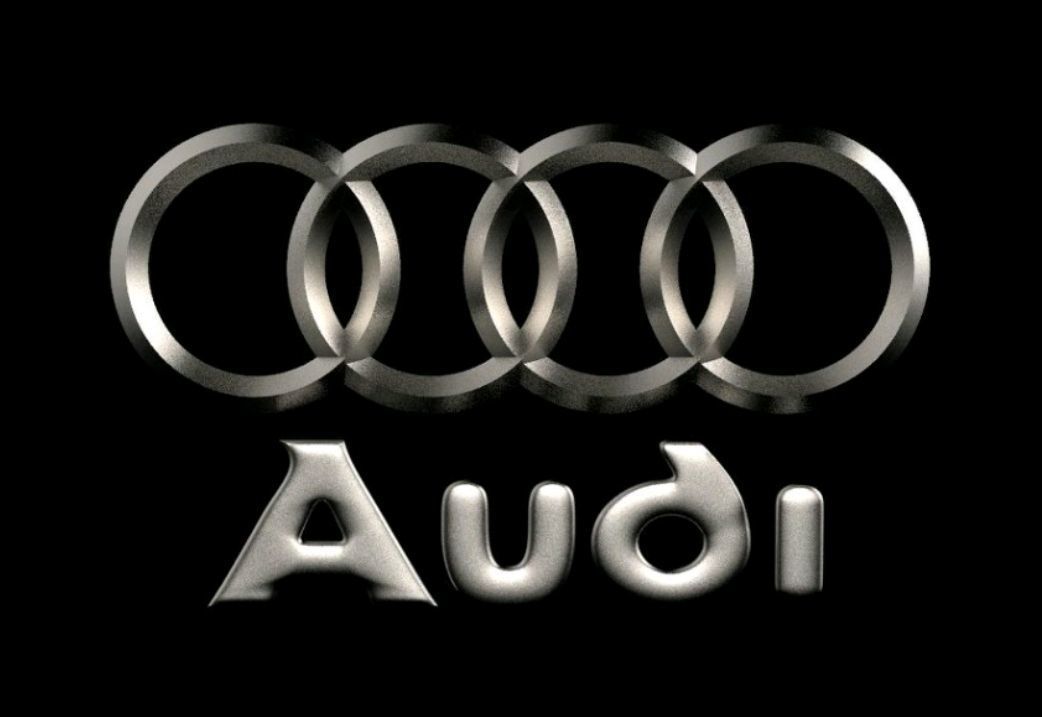 AUDI logo 3D print model_2