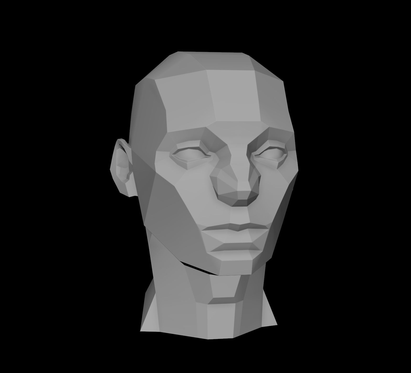 Planes of the Head - Male Asaro model 3D model_1