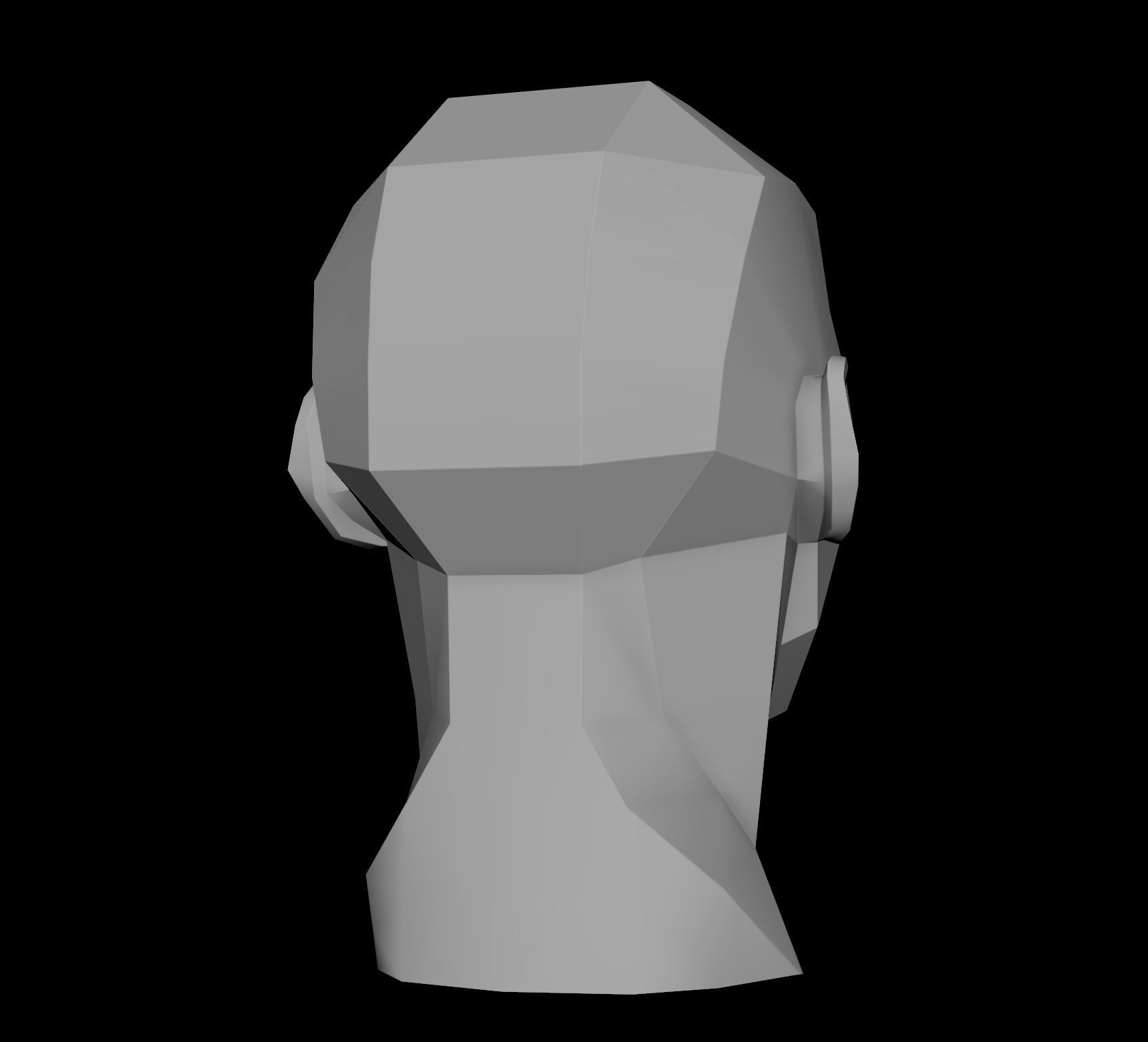 Planes of the Head - Male Asaro model 3D model_4