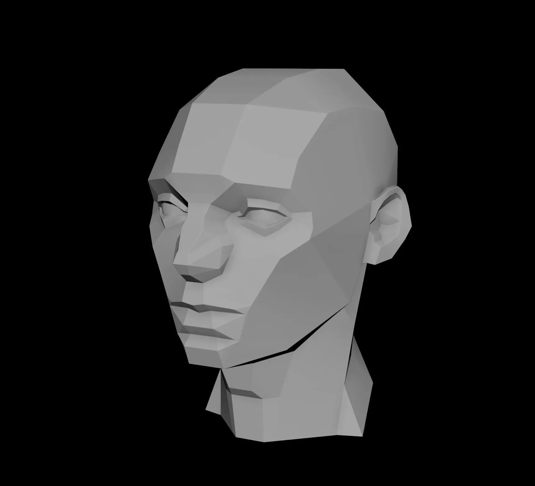 Planes of the Head - Male Asaro model 3D model_0