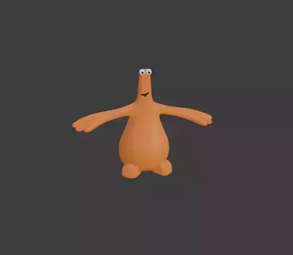 Low Detail Alien Character 3D Model