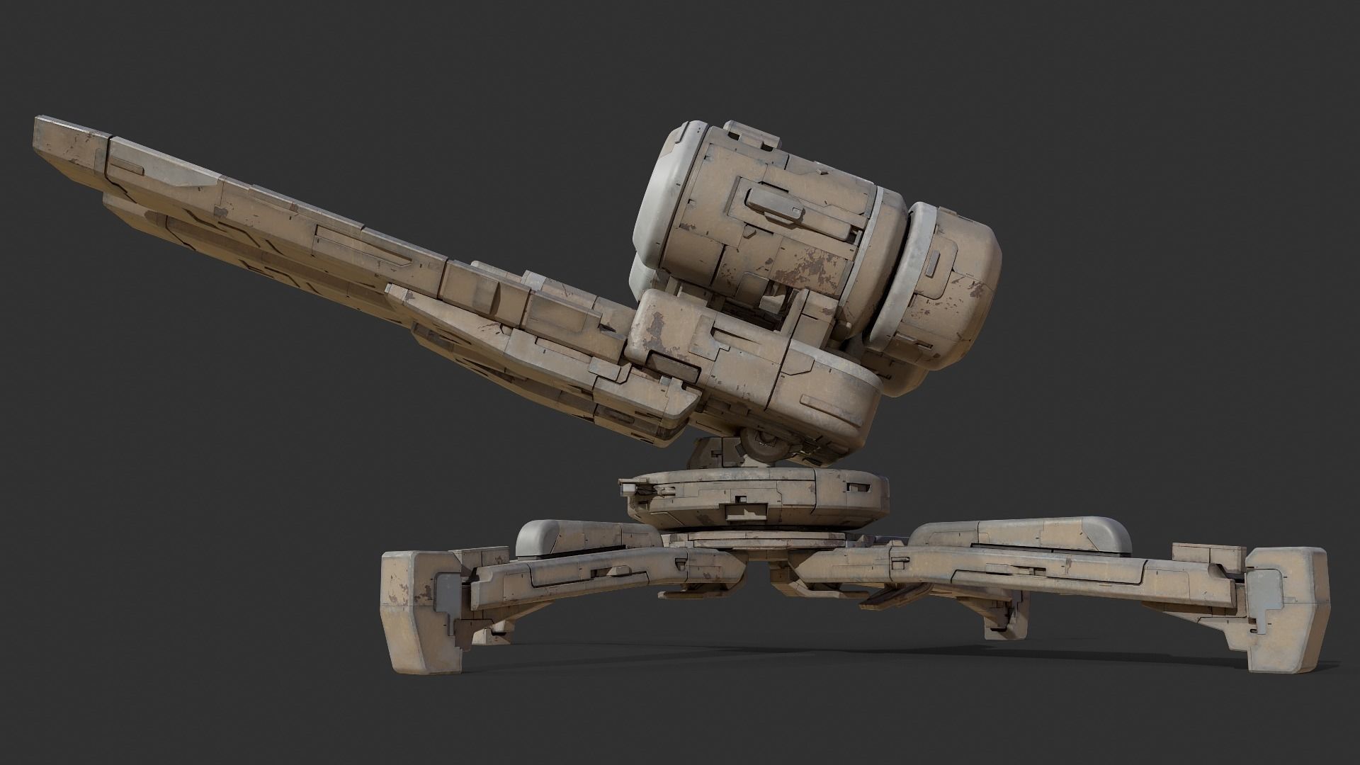 scifi-model549 futuristic weapon 3D model_1