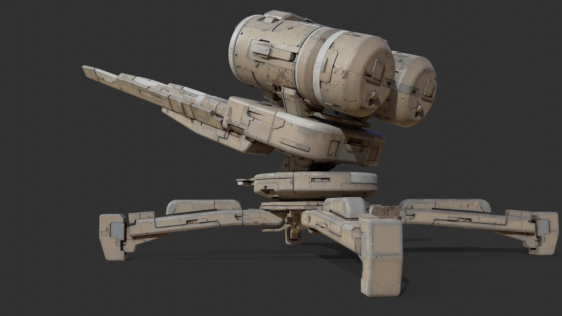 scifi-model549 futuristic weapon 3D model_2