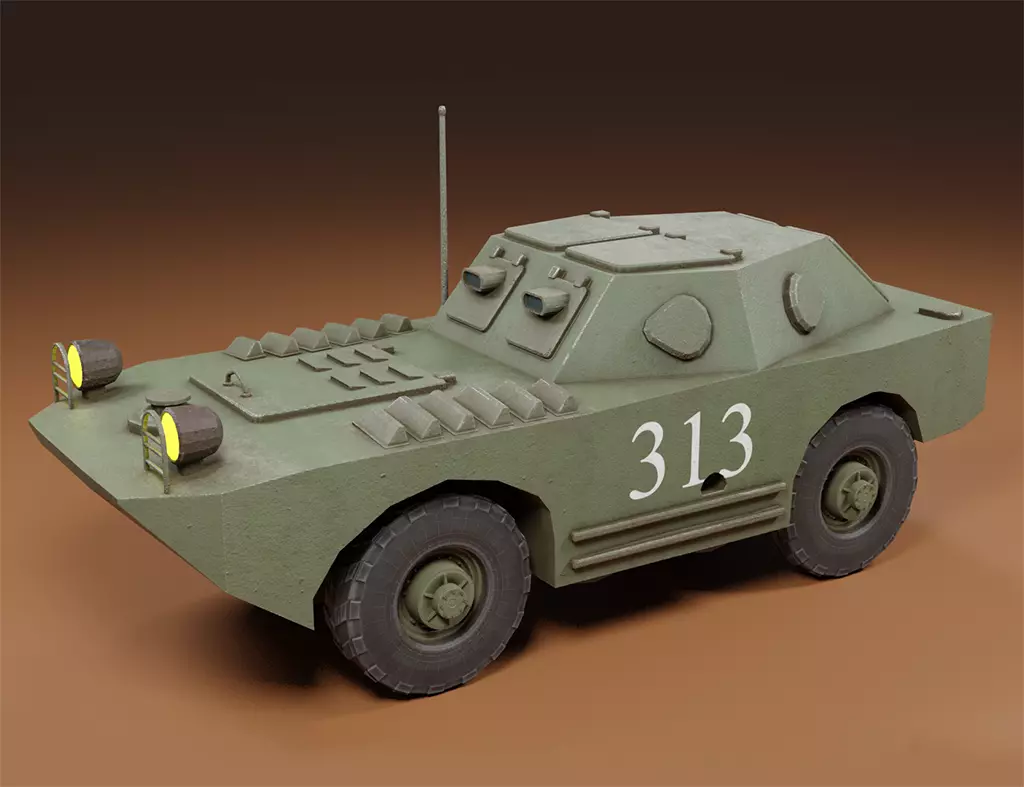 BRDM - 1 toy military vehicle Free low-poly 3D model