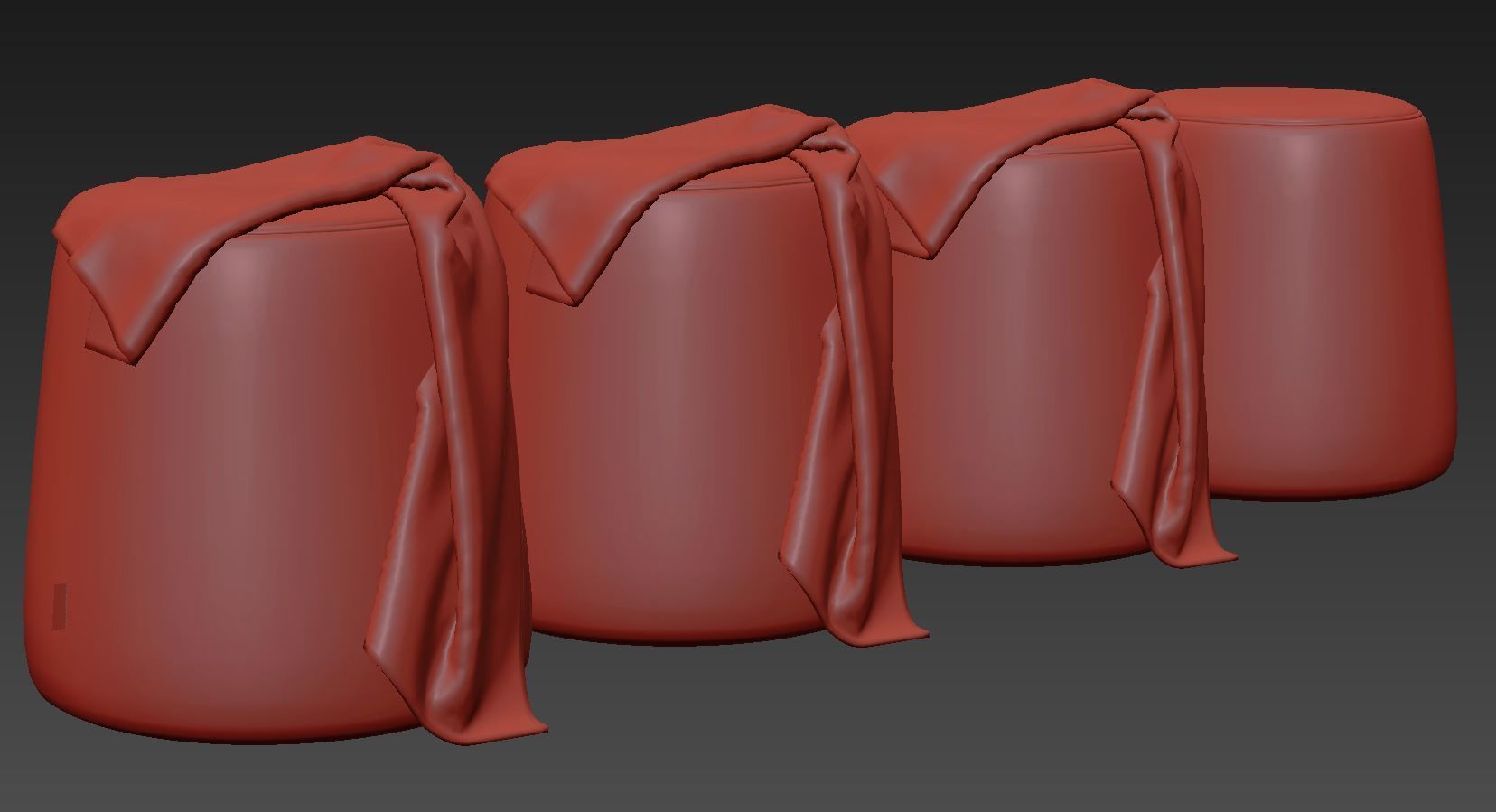 Thimble 500mm Fabric Ottoman 3D model_17