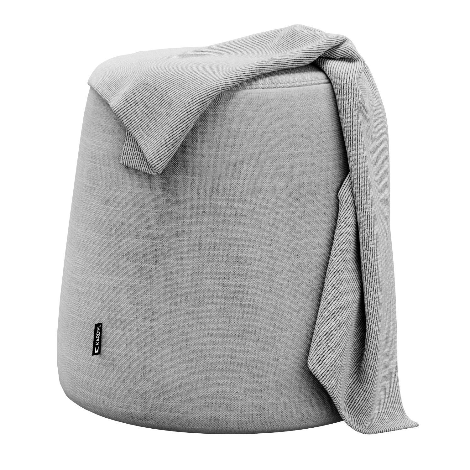 Thimble 500mm Fabric Ottoman 3D model_3