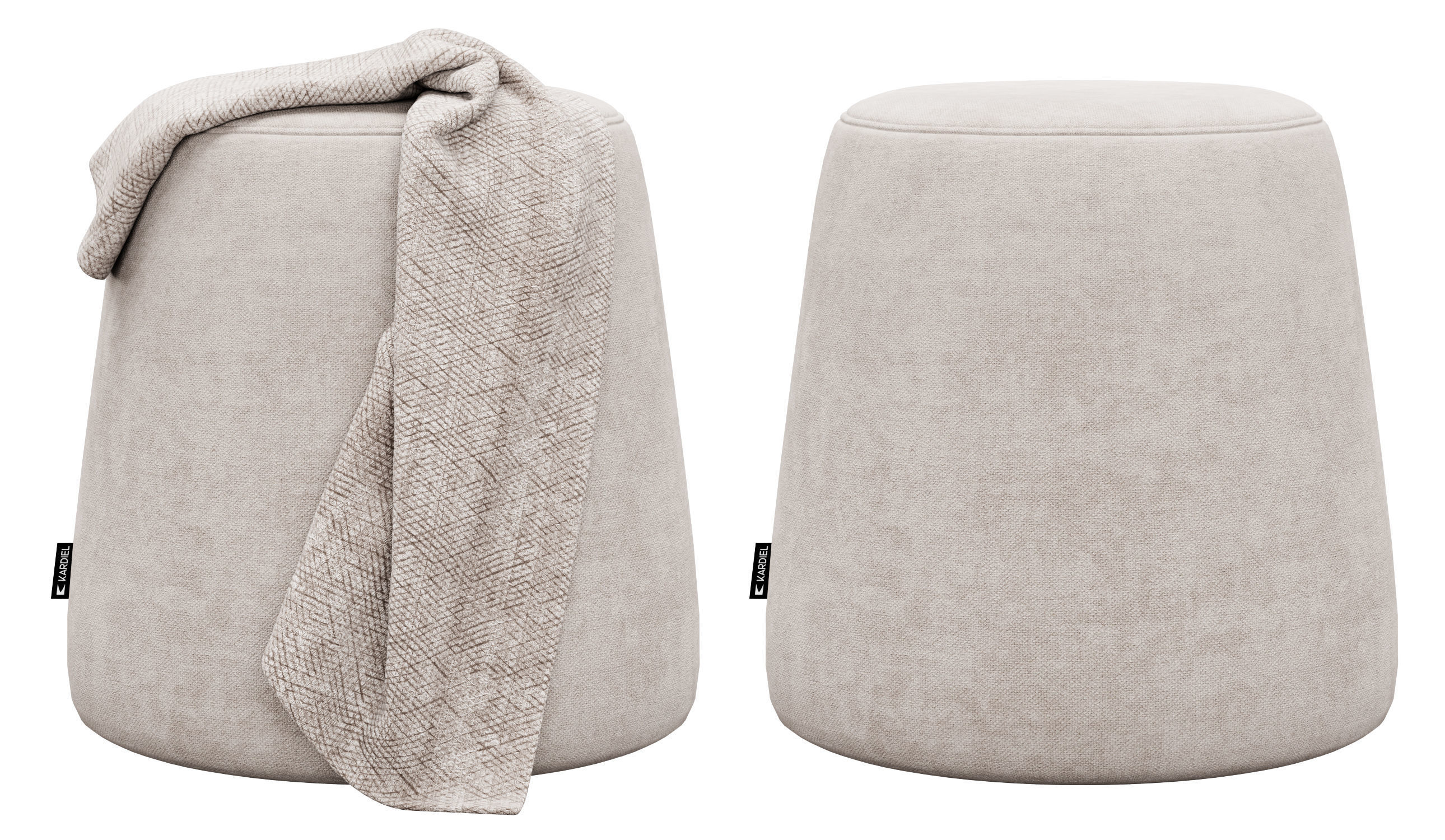 Thimble 500mm Fabric Ottoman 3D model_10