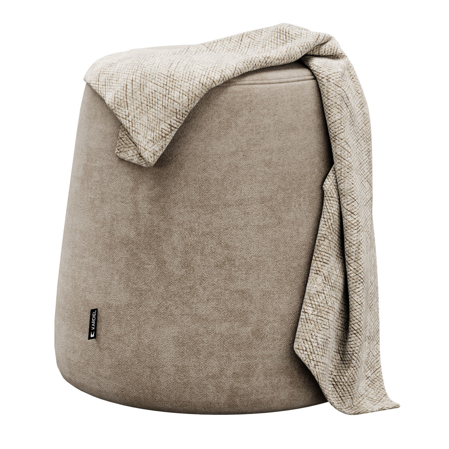 Thimble 500mm Fabric Ottoman 3D model_2