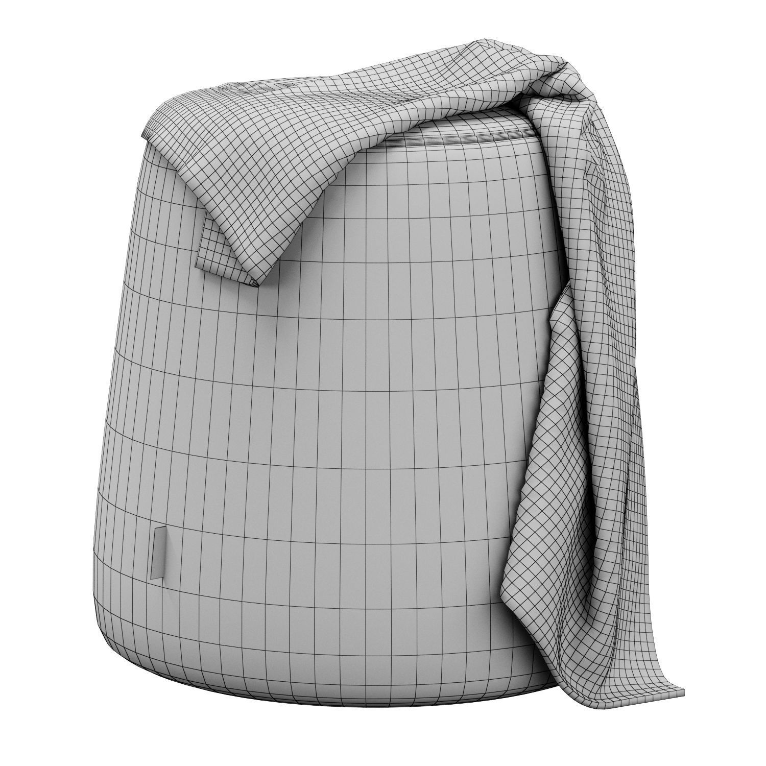 Thimble 500mm Fabric Ottoman 3D model_6