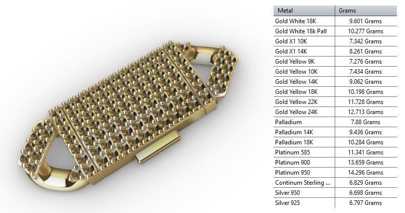 10 MM CUBAN LINK CHAIN 2 ROWS DIAMOND BRACELET OR NECKLACE 3D print model_7