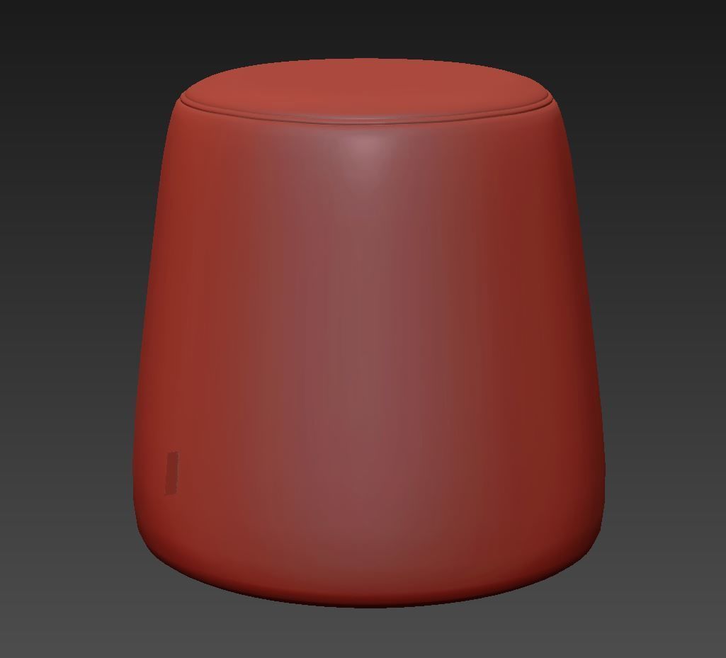 Thimble 500mm boucle Ottoman 3D model_6