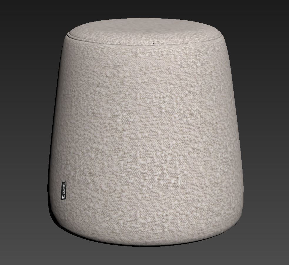 Thimble 500mm boucle Ottoman 3D model_4