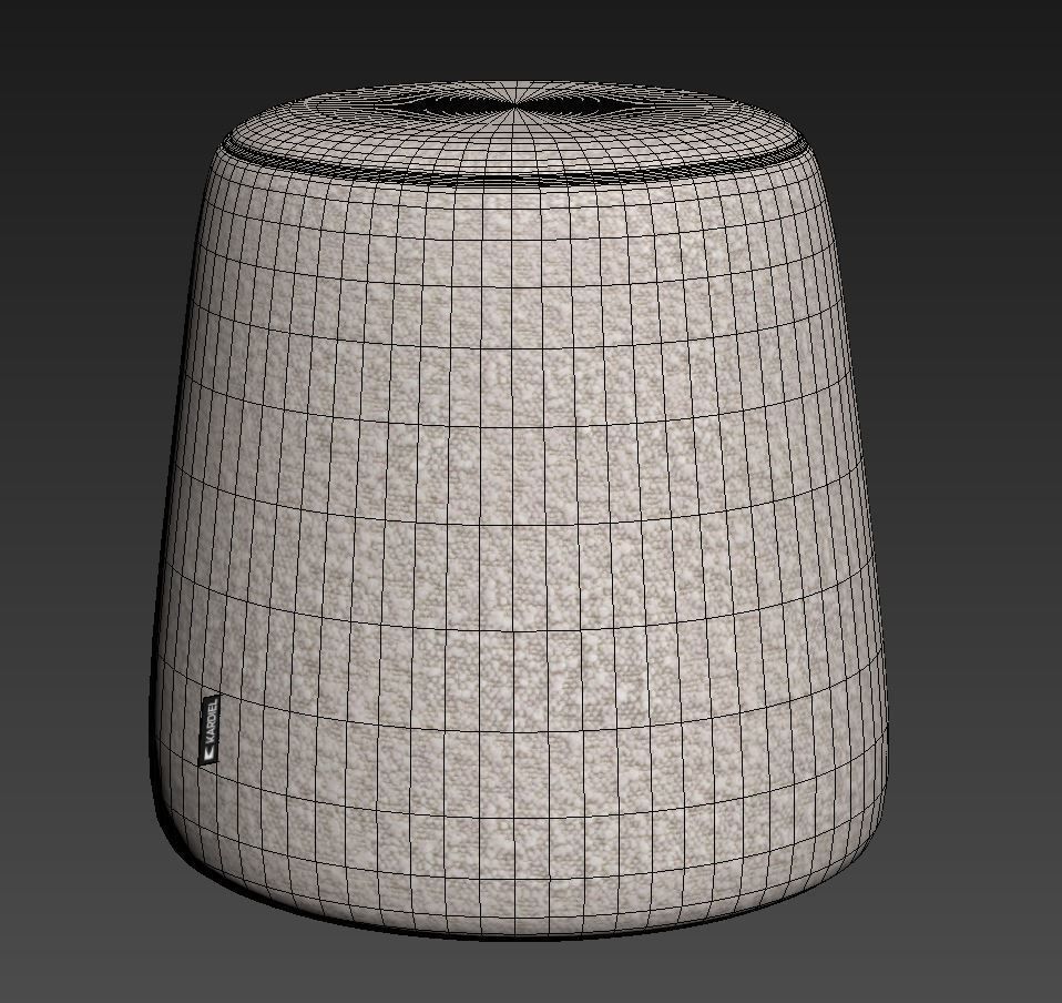 Thimble 500mm boucle Ottoman 3D model_5