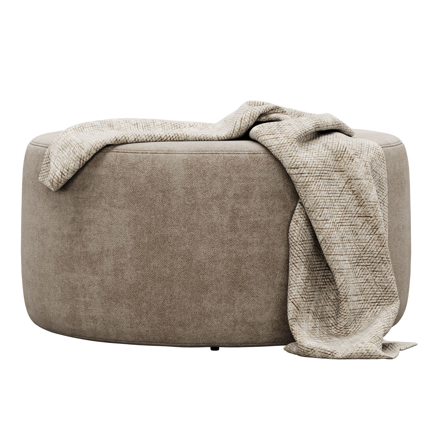 Spool 600mm Fabric Ottoman by Kardiel 3D model_8