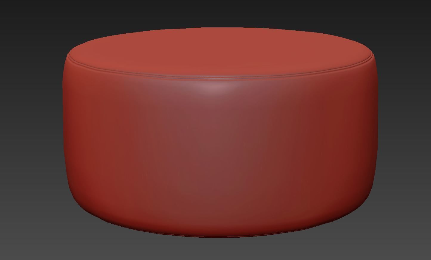 Spool 600mm Boucle Ottoman by Kardiel 3D model_6