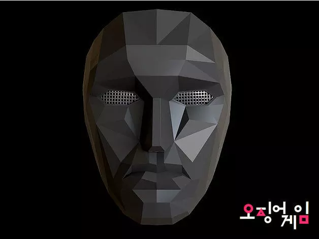 squid game juego del calamar soldier soldado squidgame mascara  3D print model_0