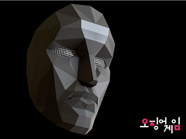 squid game juego del calamar soldier soldado squidgame mascara  3D print model_2