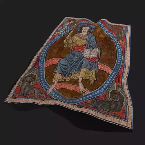  Psalter Tapestry Christ and Four Beasts Low-poly 3D model