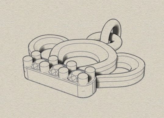 Combo Set Of Two Pendants Digital Cad Files 3D print model 3D print model_5