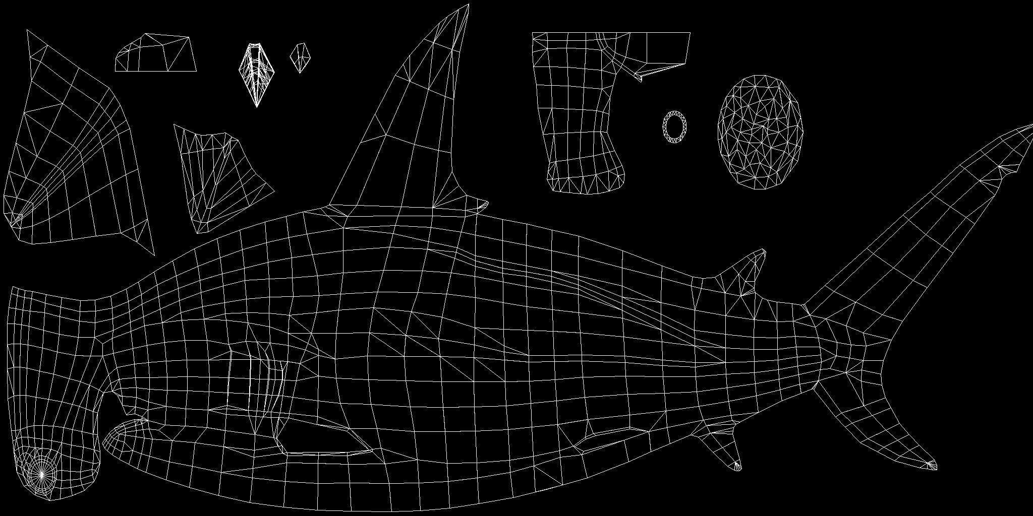 Hammerhead Shark with 3DS Max Octane Support Low-poly 3D model_15