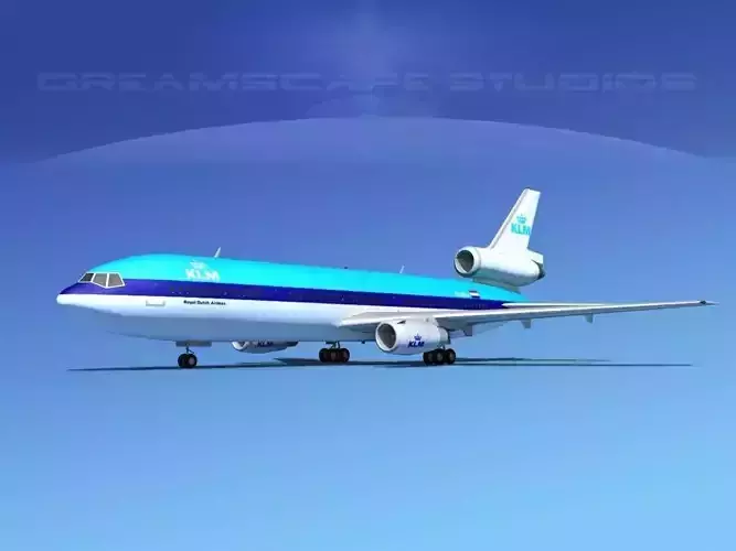 Douglas DC-10 KLM 3D model