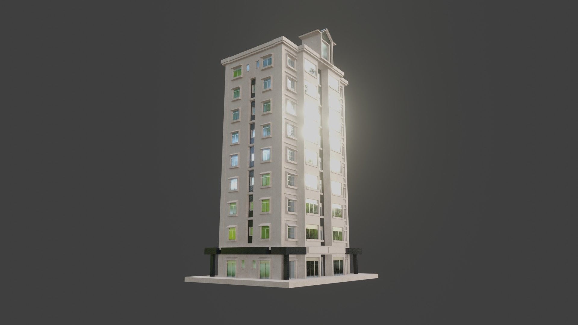 blender city buidings package Low-poly 3D model_14