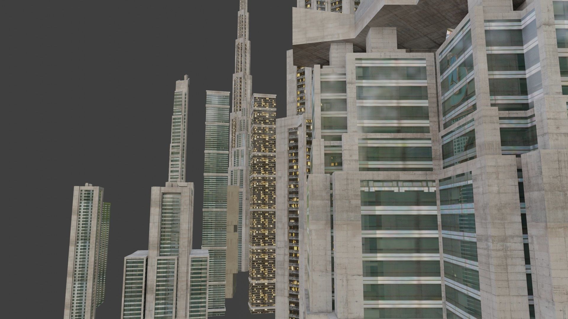 blender city buidings package Low-poly 3D model_29