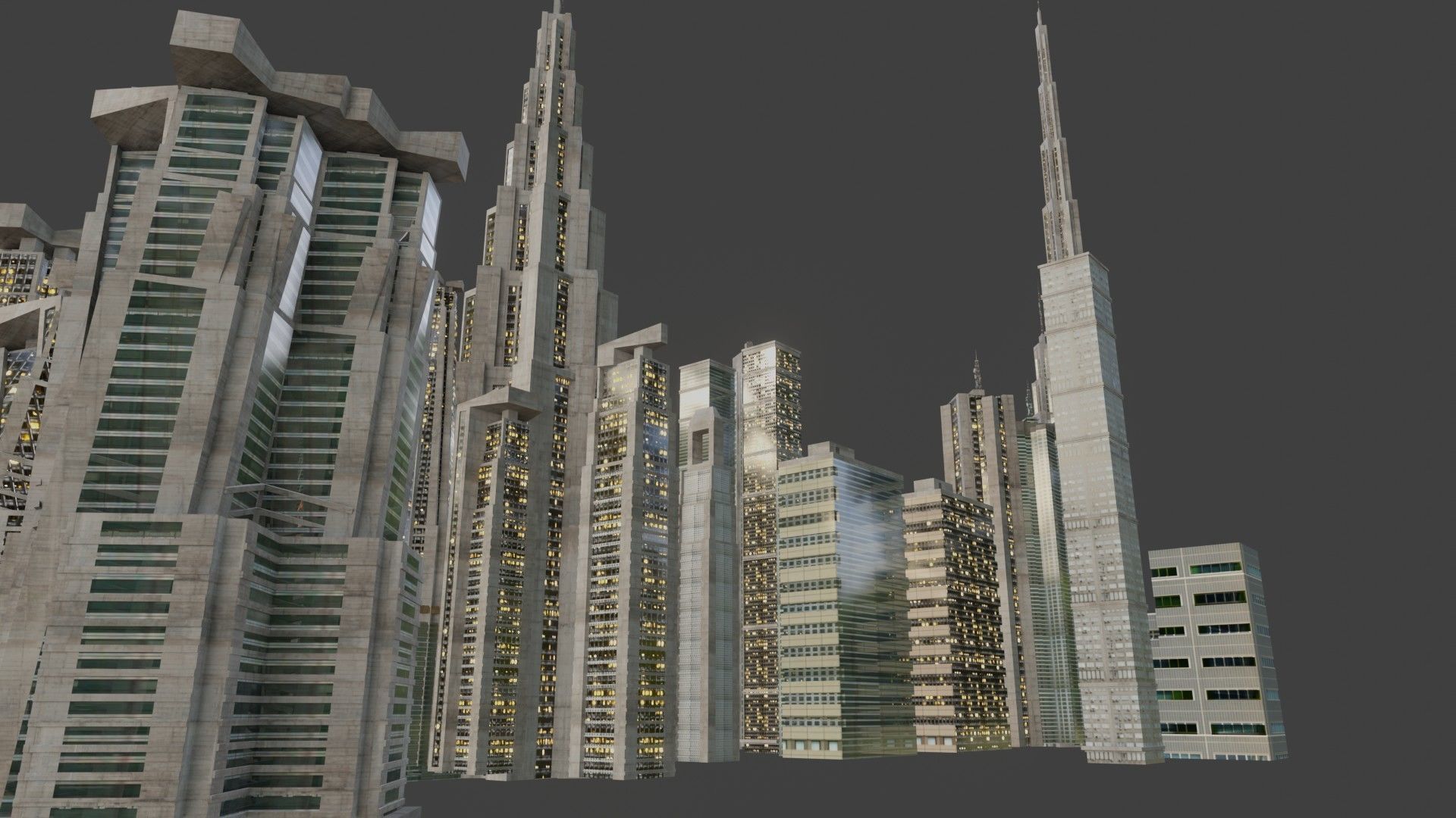 blender city buidings package Low-poly 3D model_27