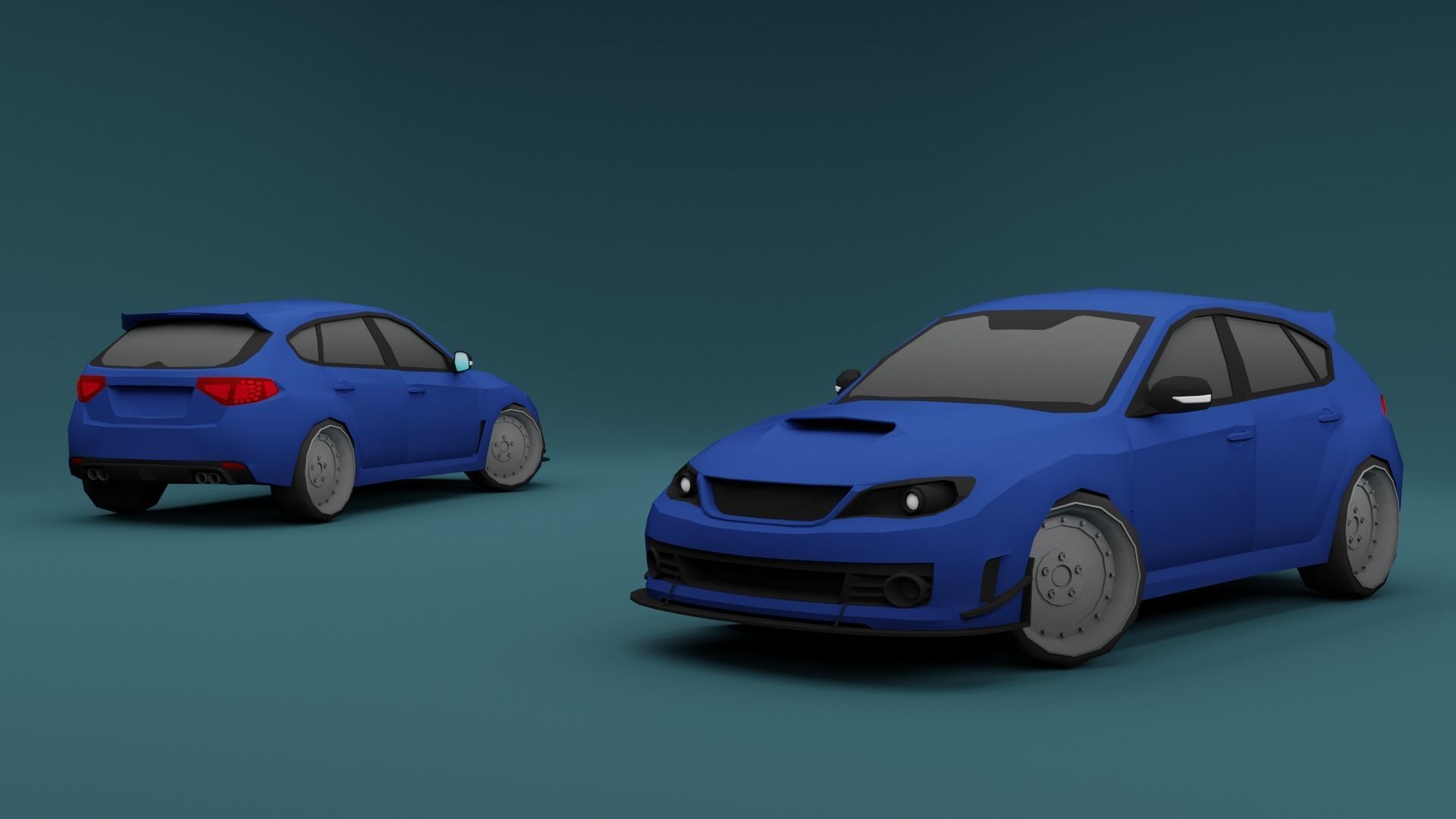 HATCHBACK CARS PACK Low-poly 3D model_2