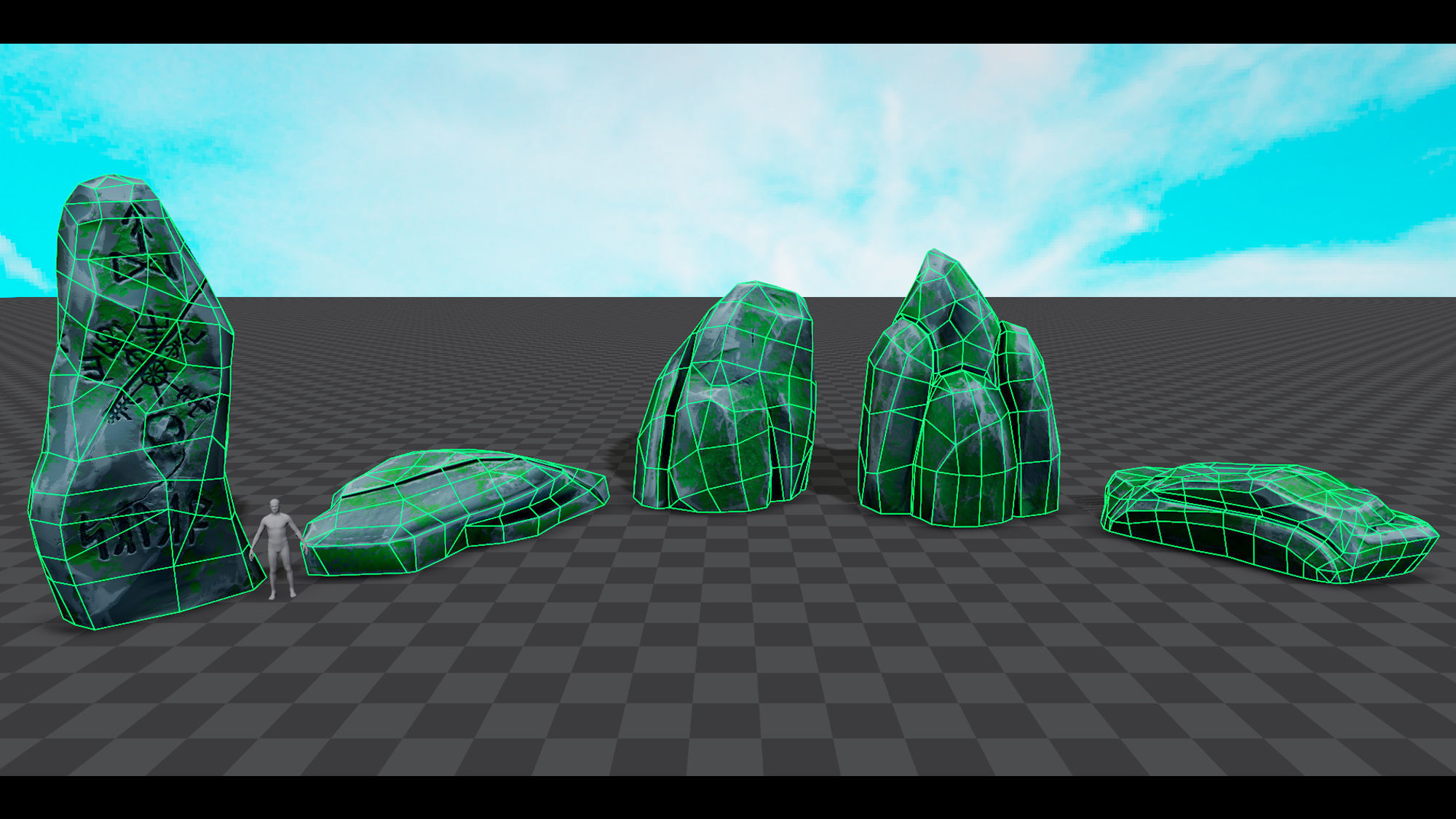 Stylized Rock Low-poly 3D model_16