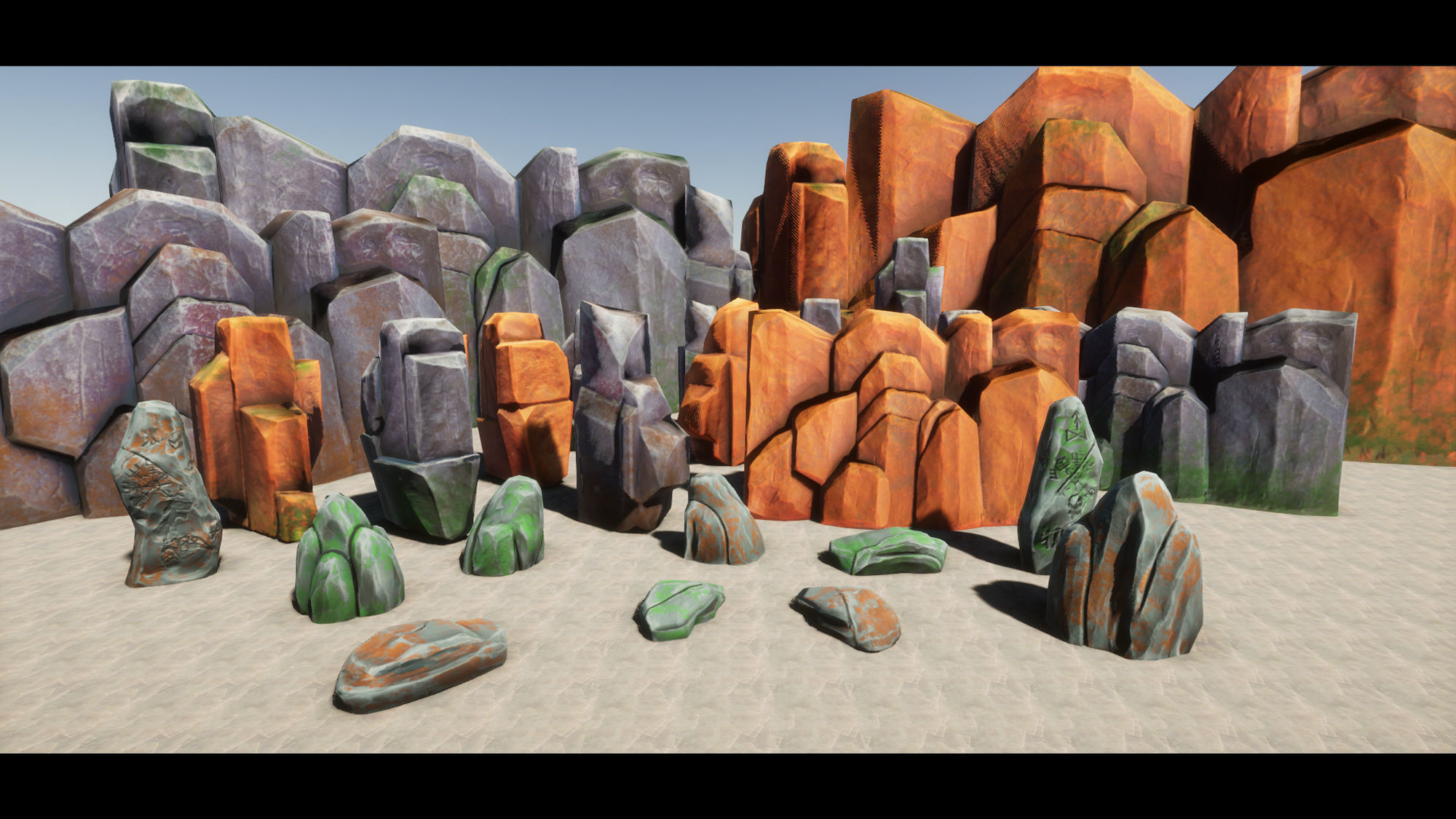 Stylized Rock Low-poly 3D model_13