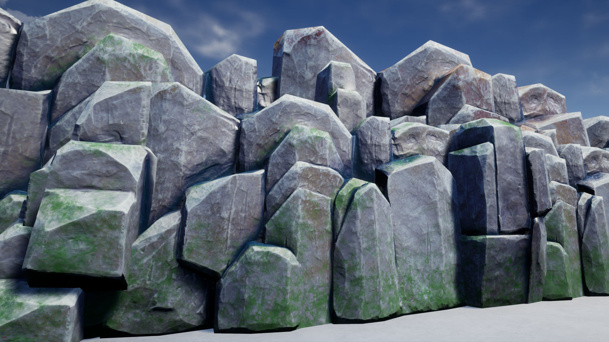 Stylized Rock Low-poly 3D model_7