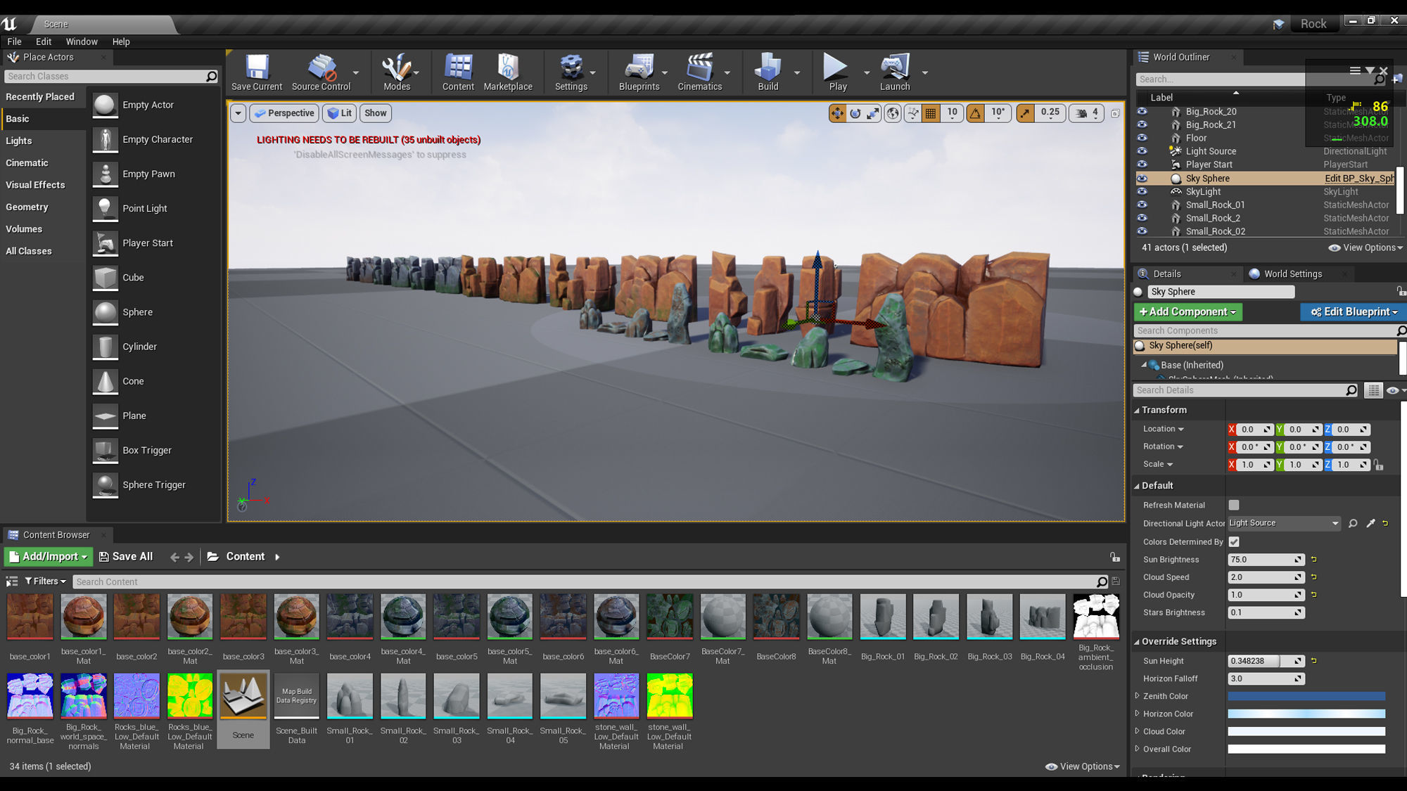 Stylized Rock Low-poly 3D model_11
