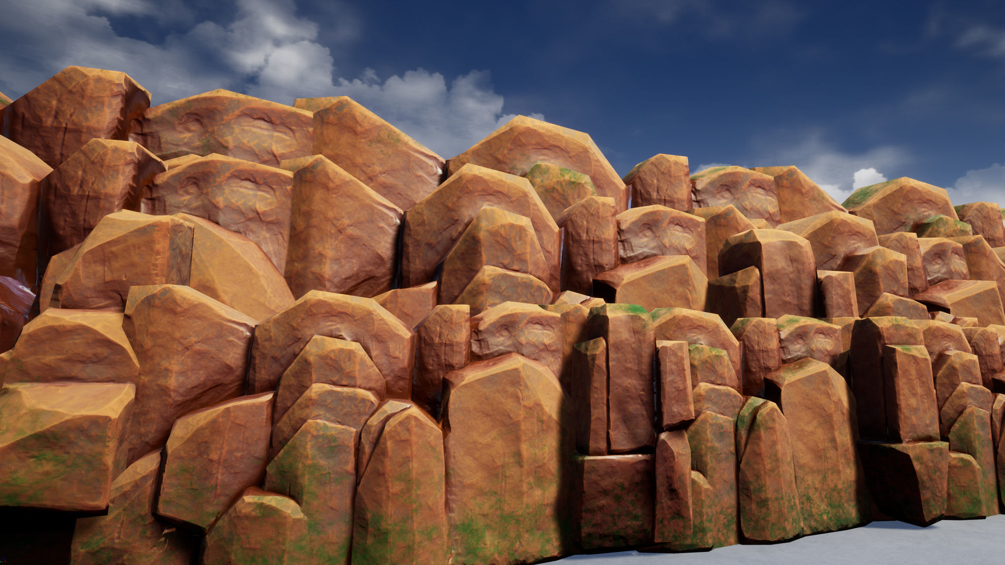 Stylized Rock Low-poly 3D model_3