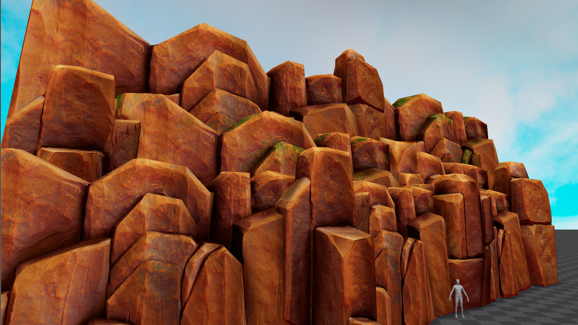 Stylized Rock Low-poly 3D model_6