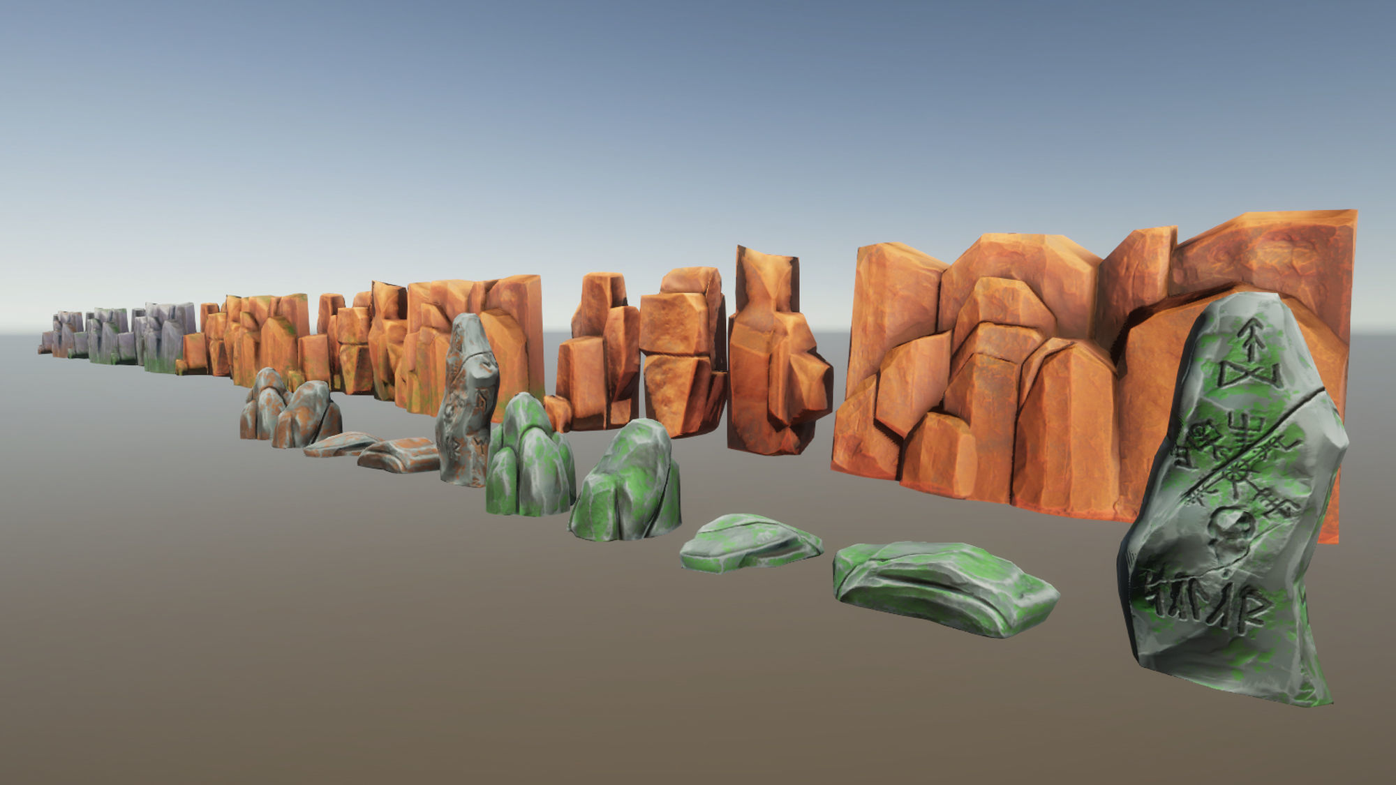 Stylized Rock Low-poly 3D model_14