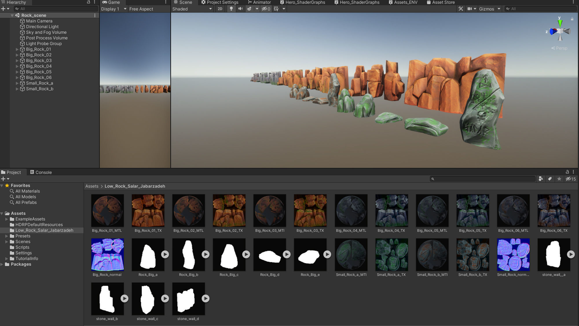 Stylized Rock Low-poly 3D model_10