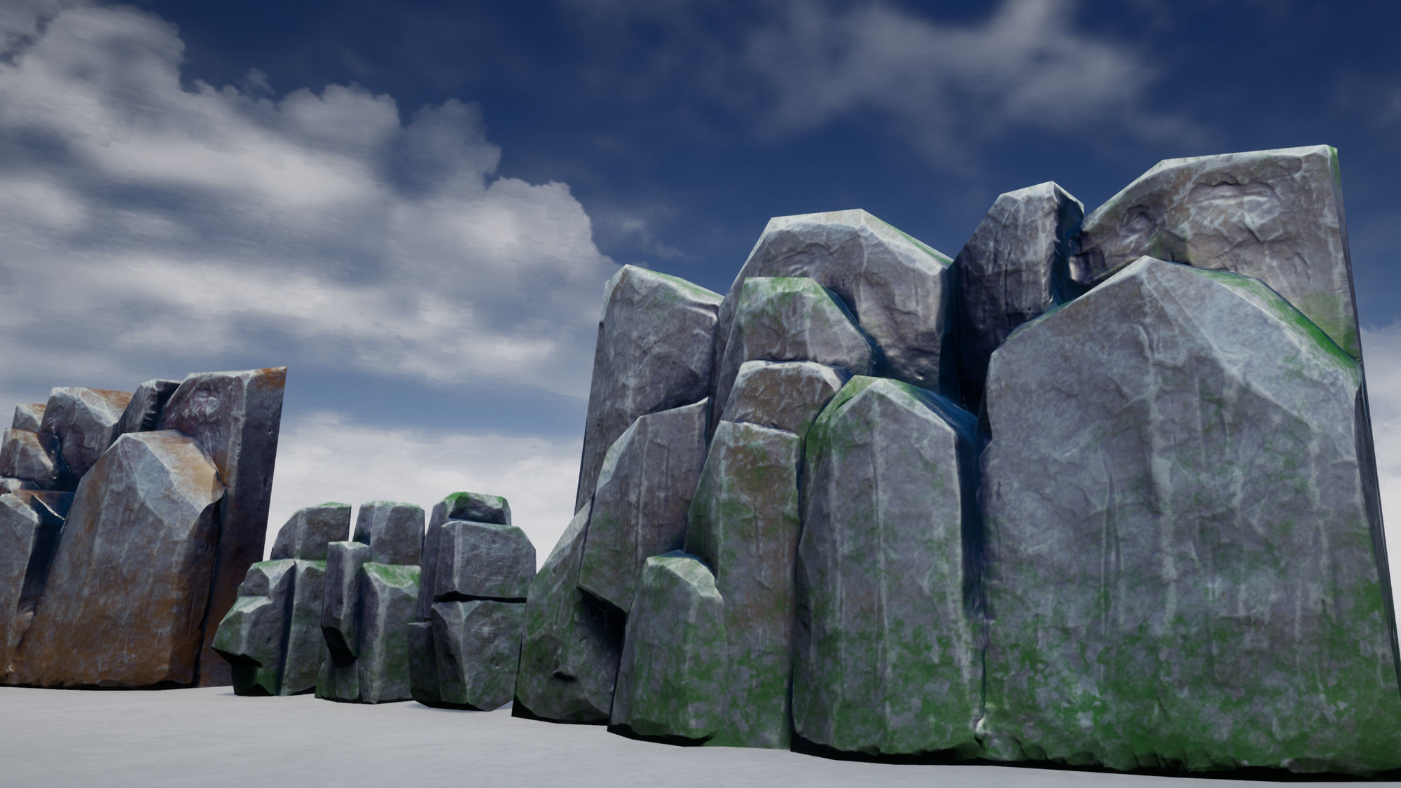 Stylized Rock Low-poly 3D model_12