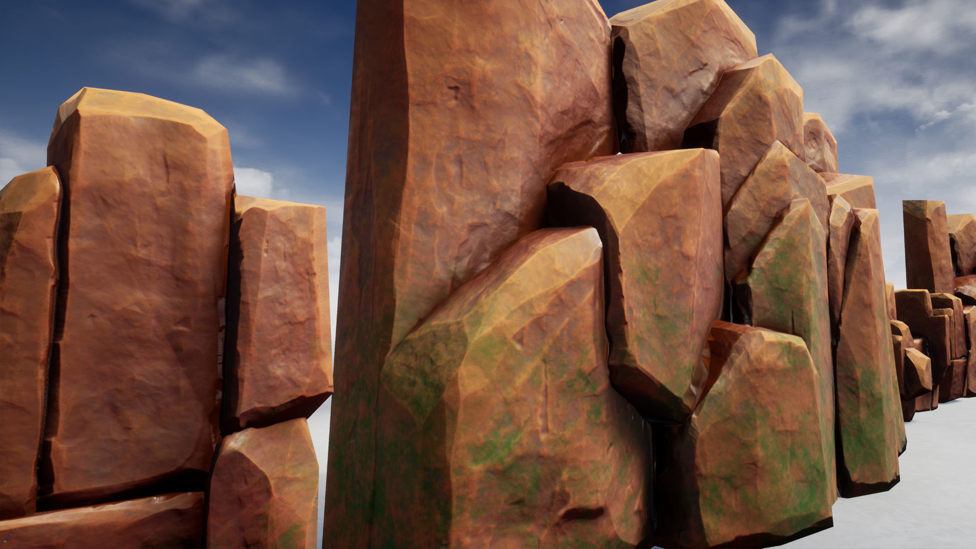 Stylized Rock Low-poly 3D model_9