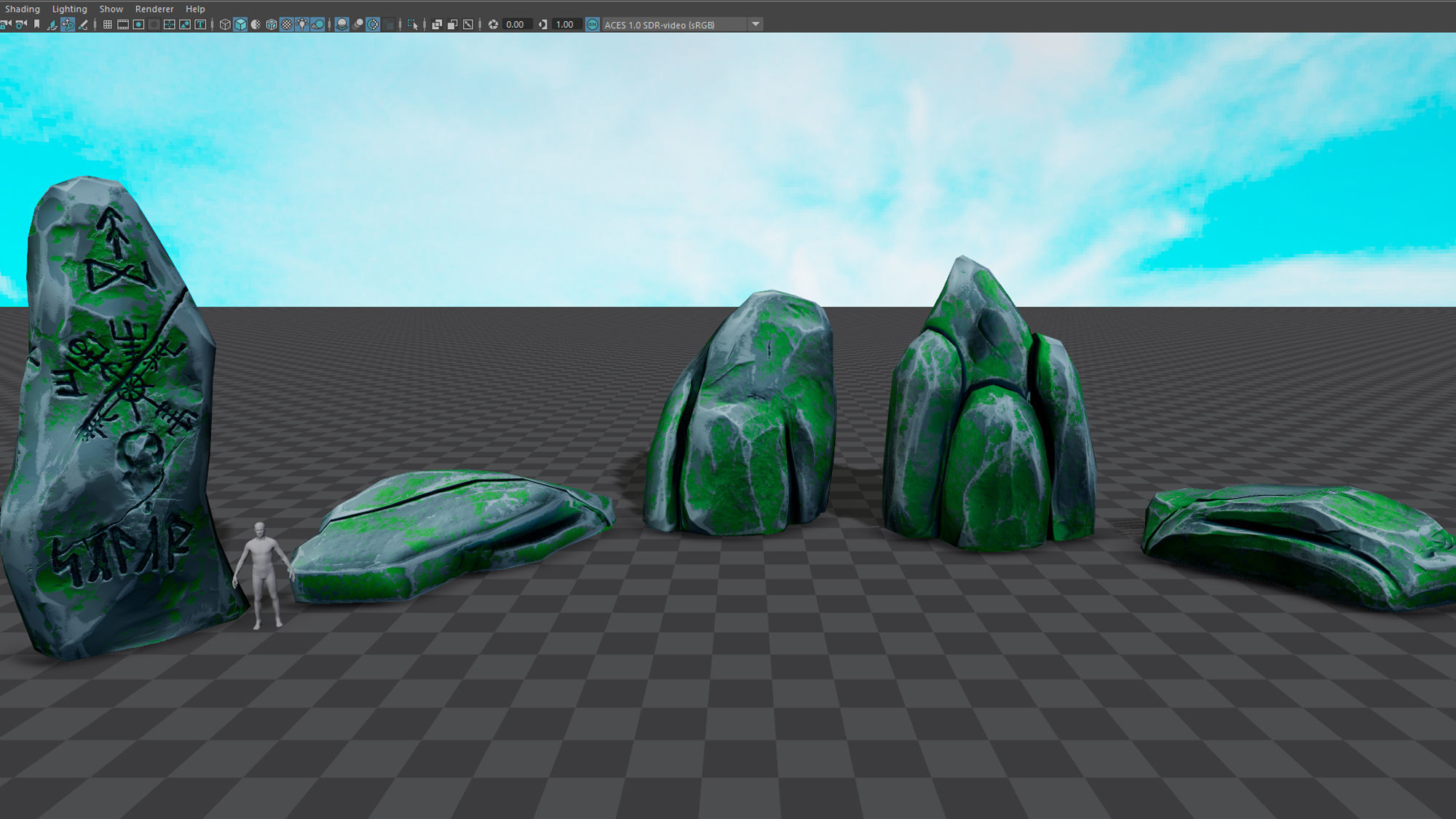 Stylized Rock Low-poly 3D model_22