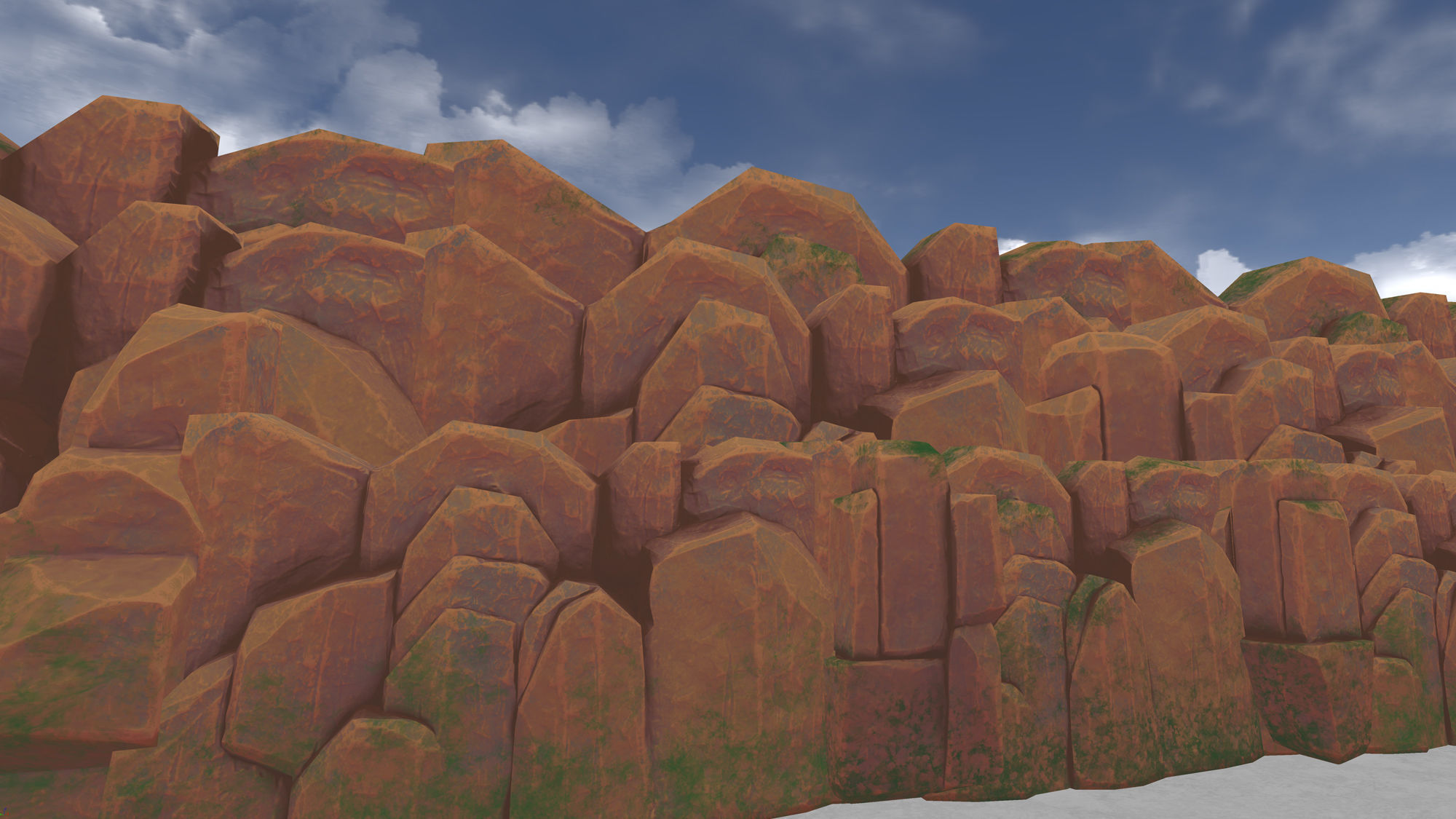 Stylized Rock Low-poly 3D model_4