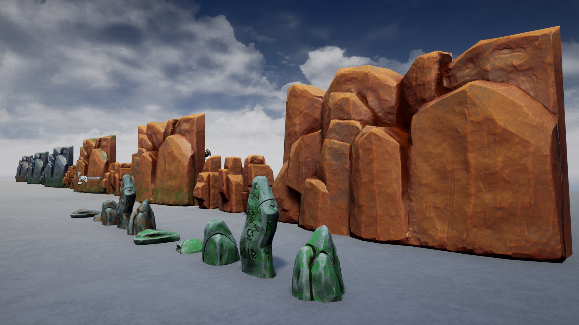 Stylized Rock Low-poly 3D model_8