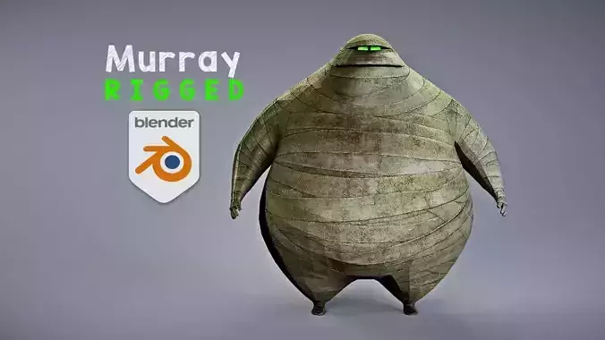 Hotel Transylvania 3 Monster - Murray the mummy rigged Low-poly 3D model