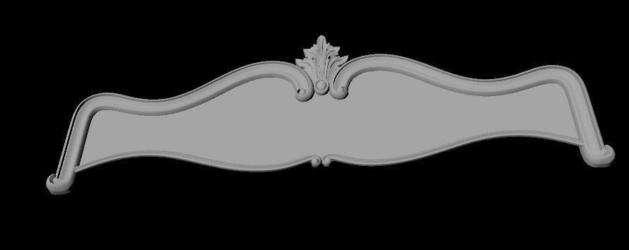 bed headboard and footboard 3D model_3