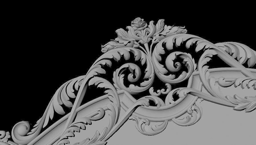 bed headboard 3D model_3