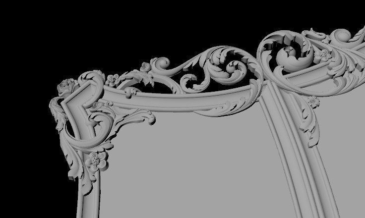 bed headboard 3D model_1