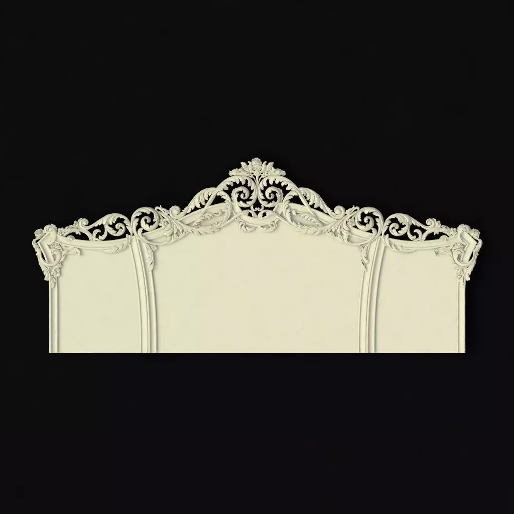 bed headboard 3D model_0
