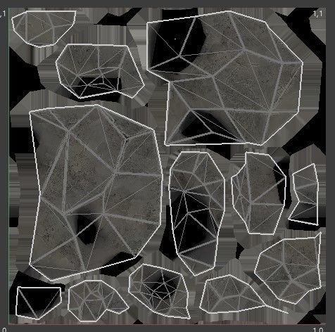 Highly detailed Stone for Game with PBR material Low-poly 3D model_10