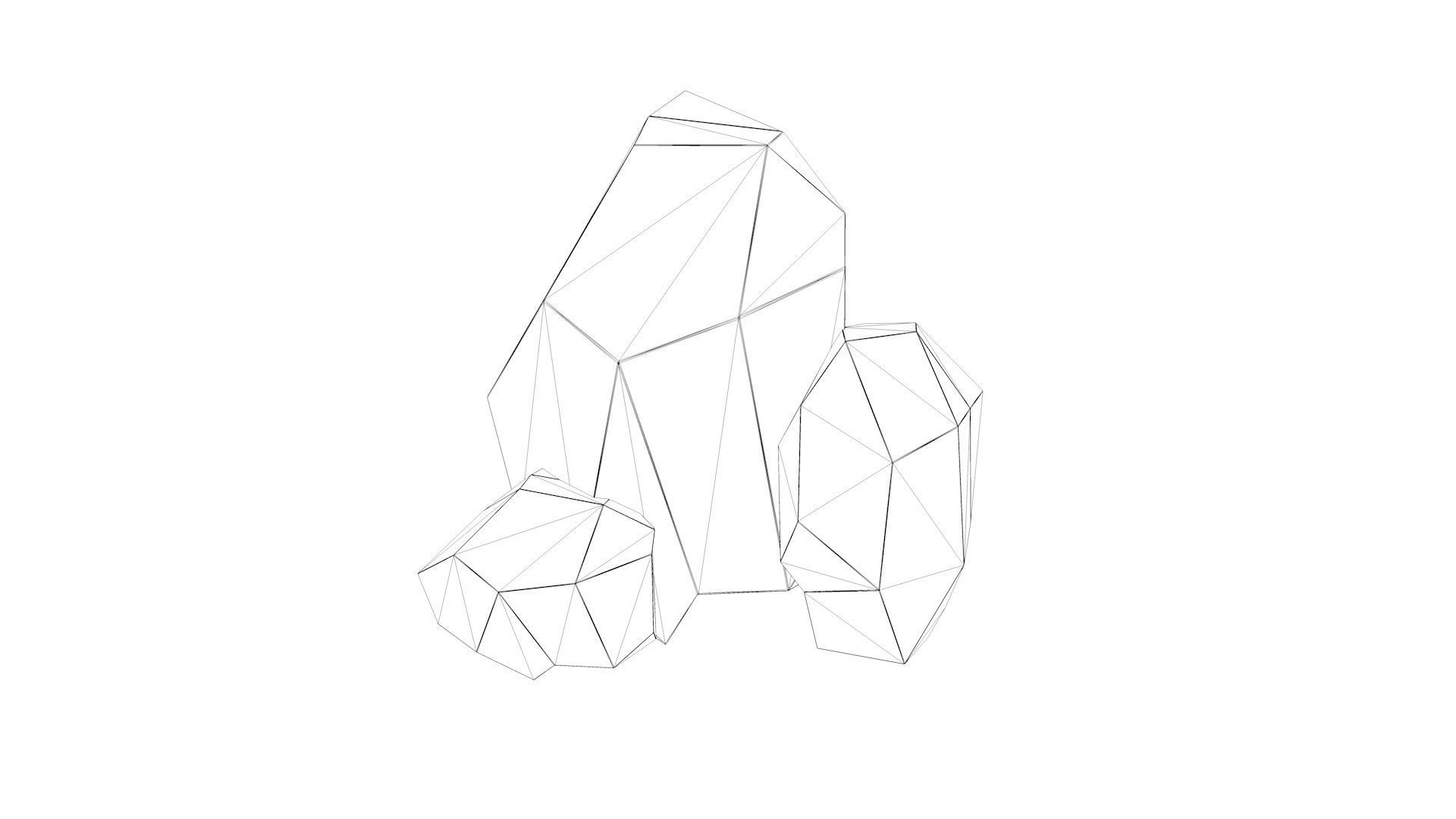 Highly detailed Stone for Game with PBR material Low-poly 3D model_9